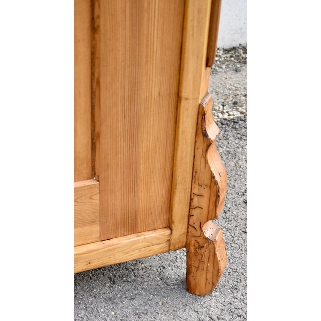 Brown Pine One Door Lift-Top Dresser Base, Netherlands For Sale - Image 8 of 12