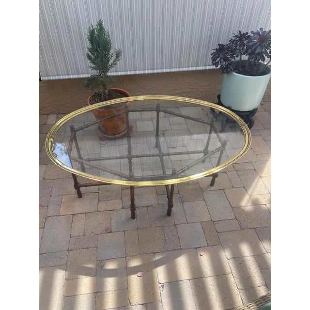 Here is a beautiful mid-century coffee side table from the 1960 period and most likely from the USA. Table has Asian and...