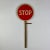 A unique vintage hand held wooden STOP/GO sign. Estimating Mid-Late 20th Century. Nice bright colors still adorn this...