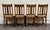 Vintage English Style Barley Twist Tiger Oak Pub Dining Chairs - Set of 4 For Sale - Image 11 of 13