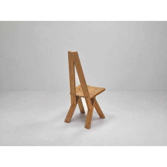 Model S45 Chlacc Wood Chair by Pierre Chapo, 1979, in Good conditions. Designed 1970 to 1979 I have official proof of...