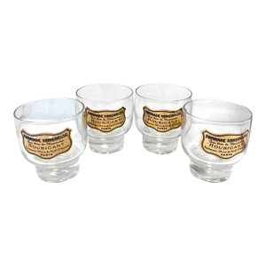1970s French Houbigant Perfumeur Advertising Cocktail Glasses- Set of 4