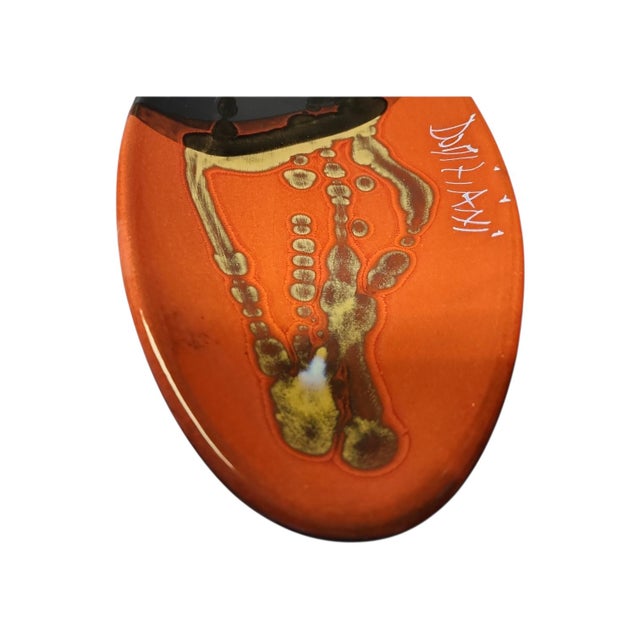 Vintage Roberto Domiziani Italian Studio Pottery Oval Tray For Sale - Image 4 of 6