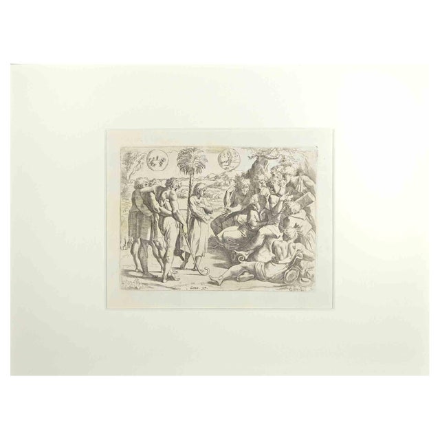 Giovanni Lanfranco, Genesis 37, Old Testament Story, Etching, 1607 For Sale