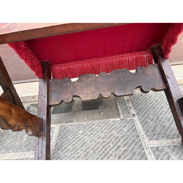 Gold Antique Italian Chairs in Walnut, 1600s, Set of 2 For Sale - Image 8 of 9
