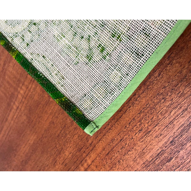 Mid-Century Modern Danish Decorative Linen Table Cloth Runner, 1960s For Sale - Image 10 of 14