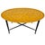 Brown Vintage Mid-Century Modern Oval Cocktail Table With Dandelion Motif on Lacquered Faux Bamboo Base by Kittinger For Sale - Image 8 of 10