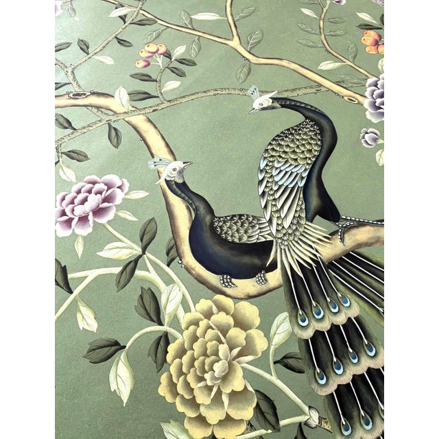 36“*96"/Panel, 18th-Century Style Chinoiserie Scenic Wallpaper - 10-Panel Panoramic Set (Sold Per Panel) For Sale - Image 4 of 10