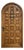 Handcrafted Solid Wood Rustic Arched Door – Custom Spanish Colonial Design Made to Order For Sale