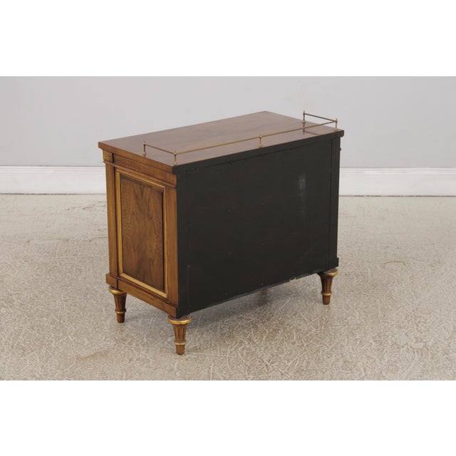 Karges French Louis XVI Walnut 3 Drawer Nightstand For Sale - Image 14 of 15