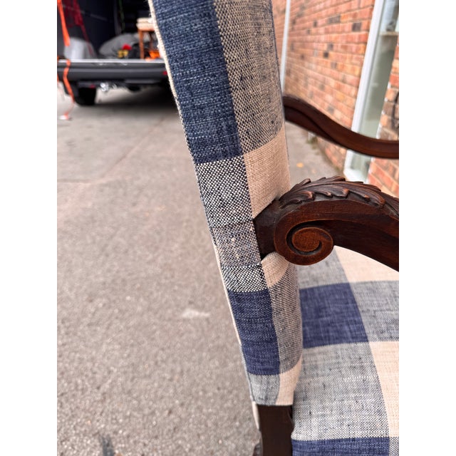 Newly Upholstered English Arm Chair For Sale - Image 11 of 13