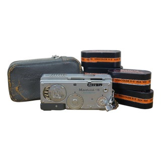 Mid 20th Century Japanese Mamiya 16 Mm Automatic Miniature Spy Camera & Film Not Tested For Sale