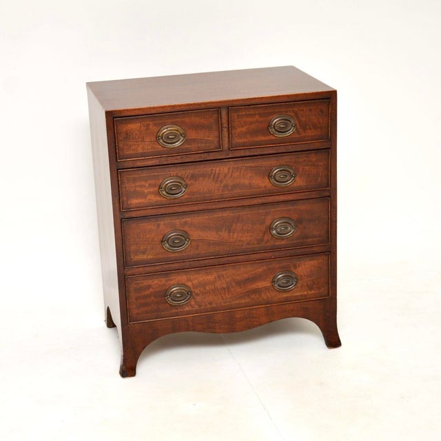 Antique Georgian Inlaid Chest of Drawers, 1920s For Sale - Image 10 of 10