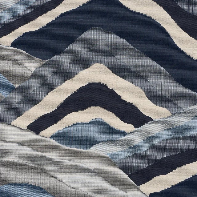 Contemporary Schumacher Avala Hills Fabric In Ocean For Sale - Image 3 of 4