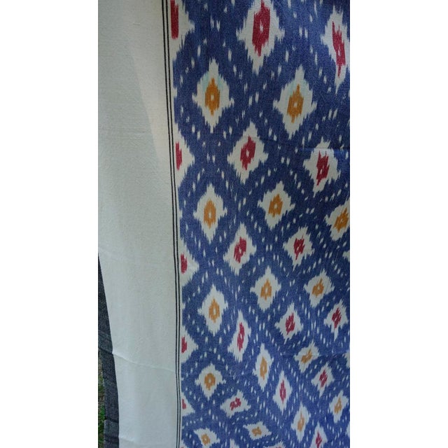 Cotton Ikat Tablecloth, Bed Throw For Sale In Minneapolis - Image 6 of 7