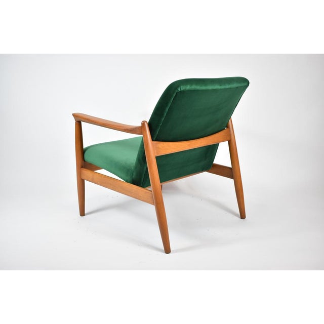 Vintage Green Fabric Armchair by E. Homma, 1960s For Sale - Image 10 of 14