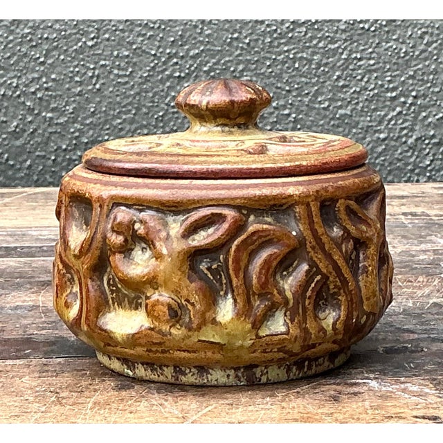 Ceramic Vintage Original Studio Pottery Lidded Bowl For Sale - Image 7 of 12