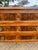 Elegant 19th-century Louis XVI style commode crafted with richly figured walnut veneer, showcasing beautiful burl wood...