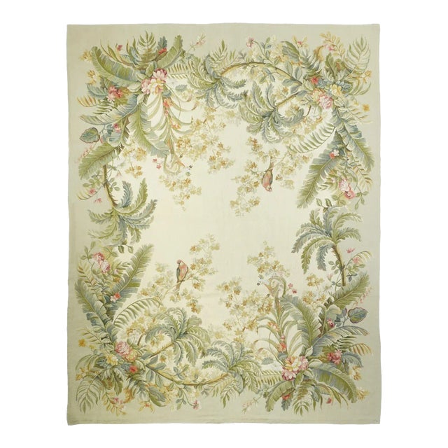 French Aubusson Design Rug 7'10'' X 9'10'' For Sale
