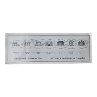 1998 Nantucket Preservation Architecture Unframed Poster For Sale