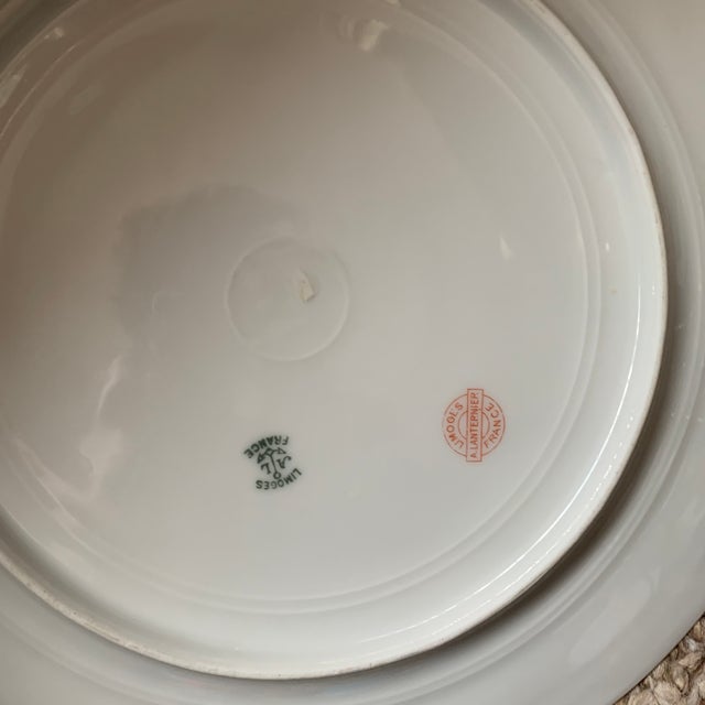 White Early 20th Century Mismatch French Limoges Dinner Plates - Set of 6 For Sale - Image 8 of 8
