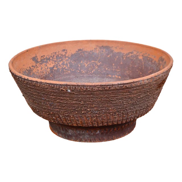 Large Brutalist Jardinter in Terracotta, 1960s For Sale