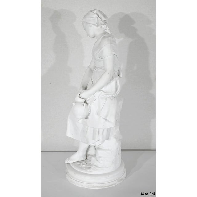 Mathurin Moreau, Large Figurative Sculpture, Late 19th Century, Biscuit Porcelain For Sale - Image 13 of 18