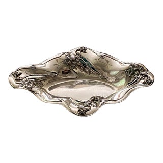 Antique 1899 Wilcox Silver Plated Art Nouveau Daffodil Centerpiece Bowl #9111 For Sale