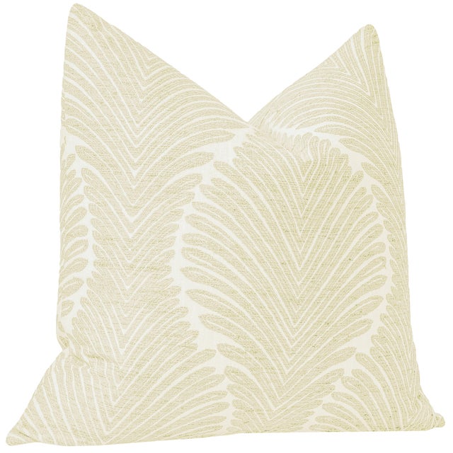 Contemporary 22" Cashmere Musgrove Chenille Pillows - A Pair For Sale - Image 3 of 4