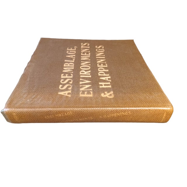 Vintage Iconic Contemporary Grasscloth Covered Book: Assemblages, Environments, and Happenings. 1966 Allan Kaprow
