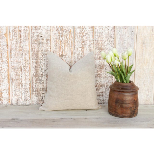 Brown Avika Antique Indian Folk Pillow For Sale - Image 8 of 10