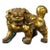 Antique Gilt Bronze Guardian Lion – 3.1" Foo Dog Statue With Verdigris Patina For Sale