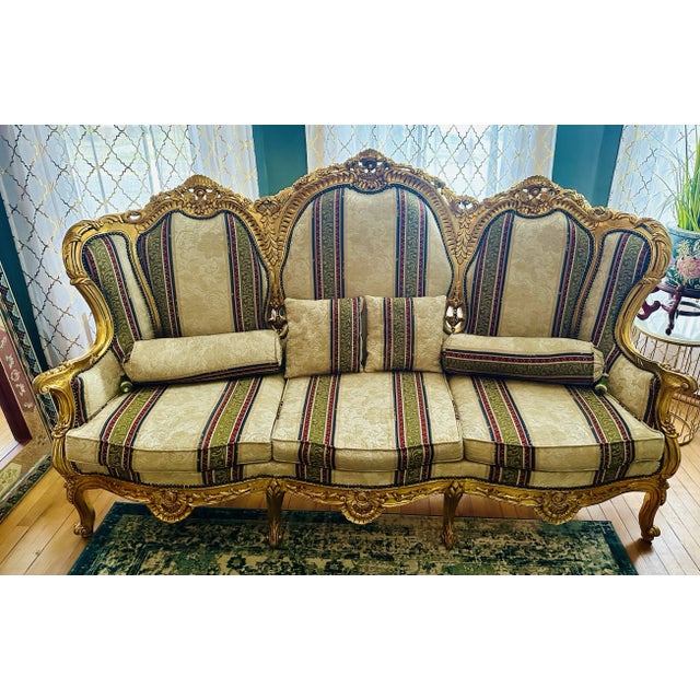 Gorgeous vintage Baroque sofa. This is not a cheap repro. This is a very nice vintage quality made piece of furniture....