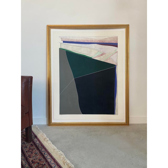 Listed Artist Lee Waisler (B. 1938) Abstract Etching in Gilt Wood Frame For Sale - Image 17 of 18