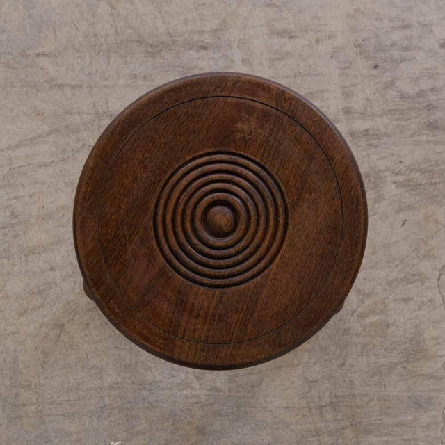 1950s French Wood Tripod Stool For Sale - Image 9 of 10
