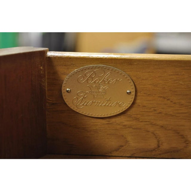 Vintage Baker Furniture Chinese Chippendale Mahogany Fretwork Round Side Table For Sale In Philadelphia - Image 6 of 10