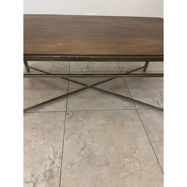 Late 20th Century Late 20th Century Milling Road for Baker Furniture Industrial Style Coffee Table For Sale - Image 5 of 12