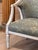 19th Century Swedish Gustavian Painted Settee With Fortuny Upholstery For Sale - Image 4 of 9
