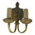 1920s Wall Sconce Electric old Elegant Bronze Empire Style Embossed Pattern For Sale