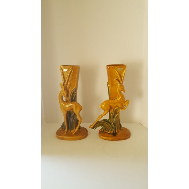 Royal Haeger Stamped Vintage Gizelle Sculpture Vases Set Of 2