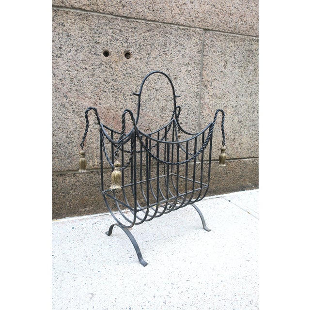 Firewood Holder Iron With Tassel Design For Sale In New York - Image 6 of 12