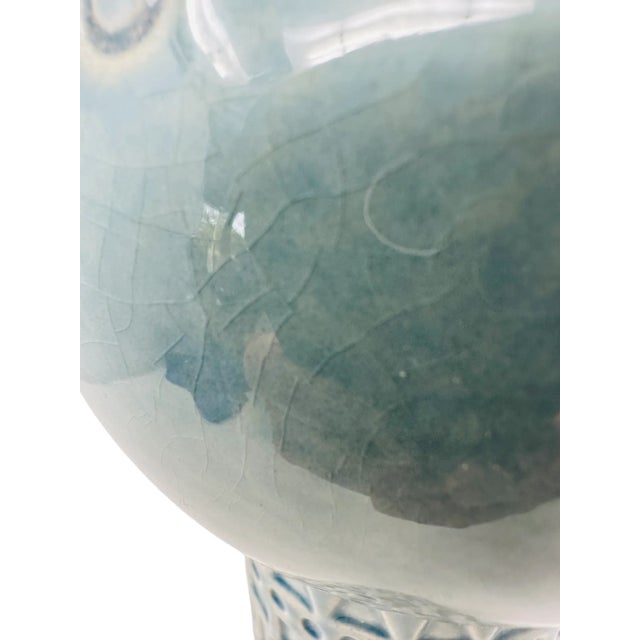 Green Vintage West Elm Atelier Stella 12" Ceramic Vase Made in Portugal For Sale - Image 8 of 11