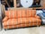 English George Smith 90" Signature Sofa in Orange Romo Stripe Fabric – 2 Available For Sale - Image 3 of 3