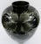 Vintage 1960s Large Black Lacquer Over Bamboo Urn Vase With Silver Floral Design For Sale - Image 4 of 9