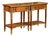 Near Pair of Mid-Century French Louis XVI Ormolu Marquetry Side Tables For Sale