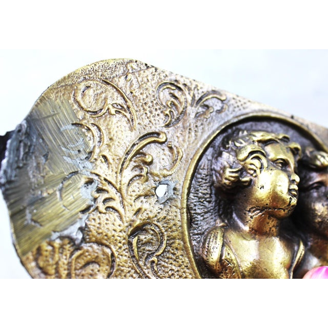 Italian Neoclassical Bronze Furniture Mounts with Cherub and Cameo Medallions, 1900s, Set of 4 For Sale - Image 11 of 12