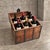 2000 - 2009 Antique Military Campaign Brass Bound Wooden Wine Bottle Chest For Sale - Image 5 of 6