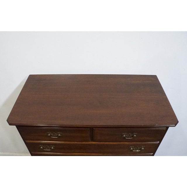 Brown Ethan Allen Georgian Court Collection Solid Cherry Traditional Style 39" Chest on Chest 11-5225 For Sale - Image 8 of 12