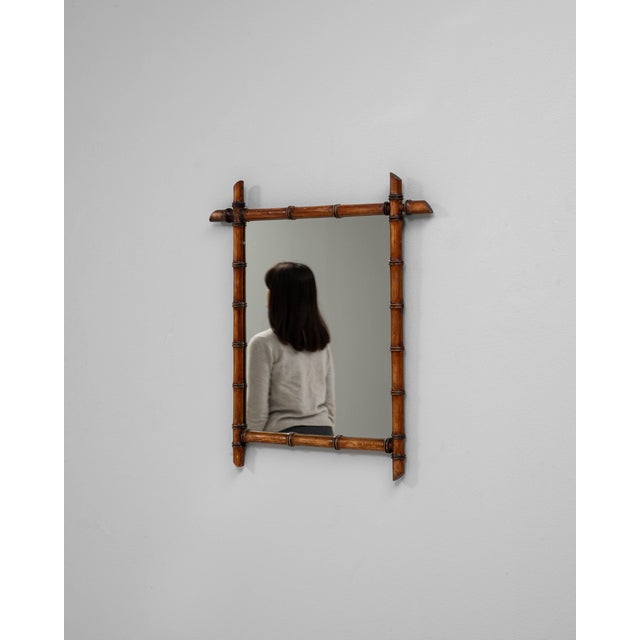 19th Century French Faux Bamboo Mirror For Sale - Image 4 of 18