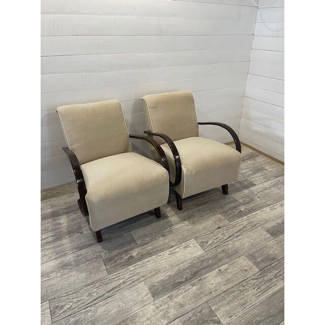 Art Deco Relax Chairs from Halabala, 1930s, Set of 2 For Sale - Image 3 of 10